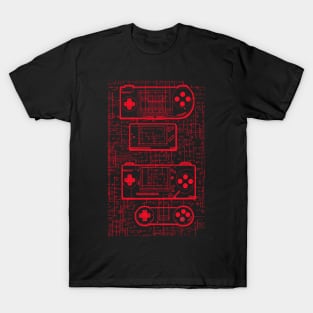 Neon Red handheld Gaming Controller T-Shirt